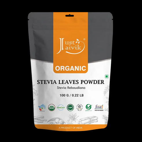 Just Jaivik Organic Stevia Leaves Powder